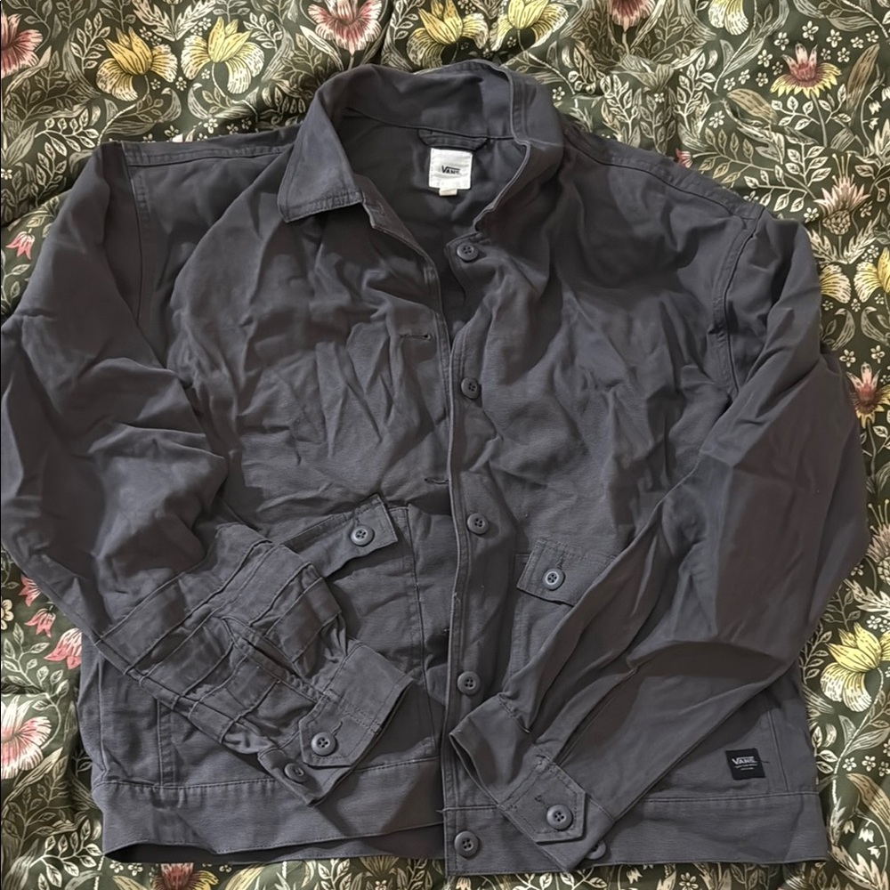 Vans Charcoal Button-Up Canvas Shirt